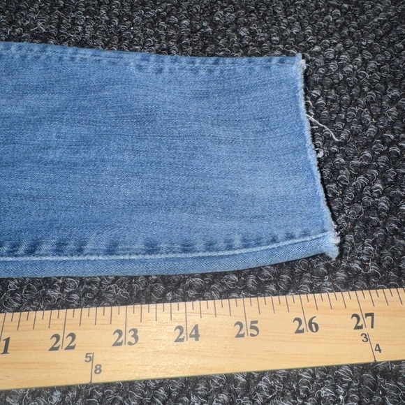 MOTHER The Looker Ankle Fray High Waisted Jeans 25 Light Wash - Picture 9 of 10